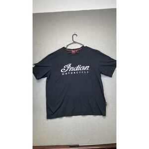 Indian Motorcycle Shirt Mens 2XL Black Graphic Since 1901‎ Short Sleeve Logo Tee